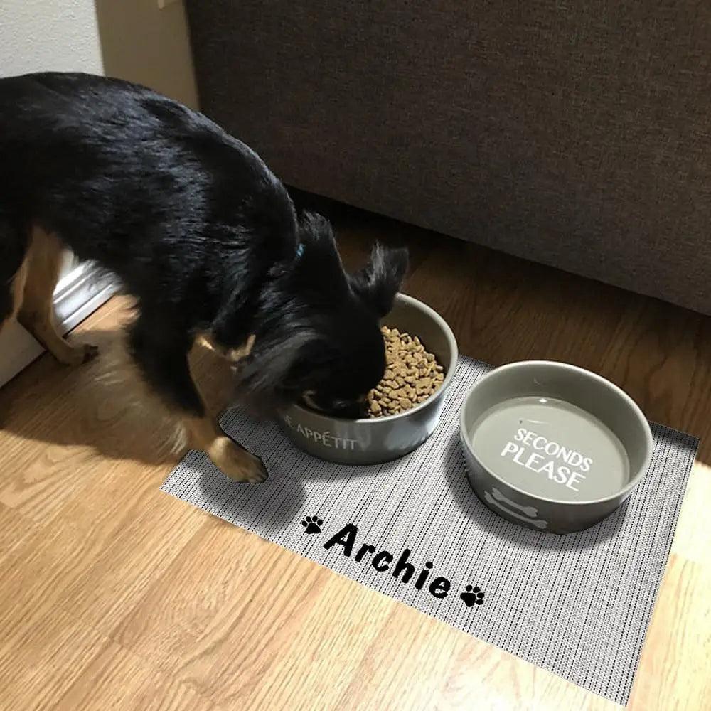 Durable Waterproof Pet Feeding Mat Water Cushion Non- Slip Personalized Pet Mat For Dog Cat Bowl Drinking Feeding Mat