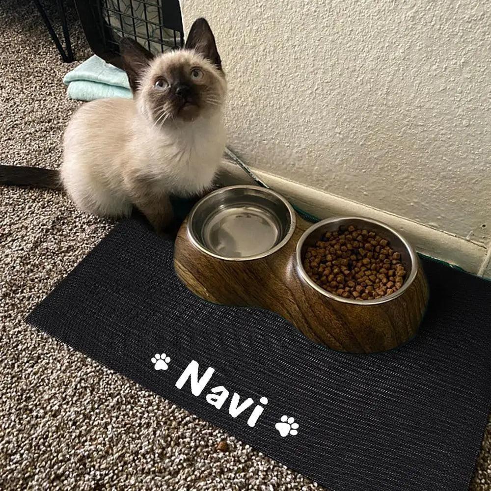 Durable Waterproof Pet Feeding Mat Water Cushion Non- Slip Personalized Pet Mat For Dog Cat Bowl Drinking Feeding Mat