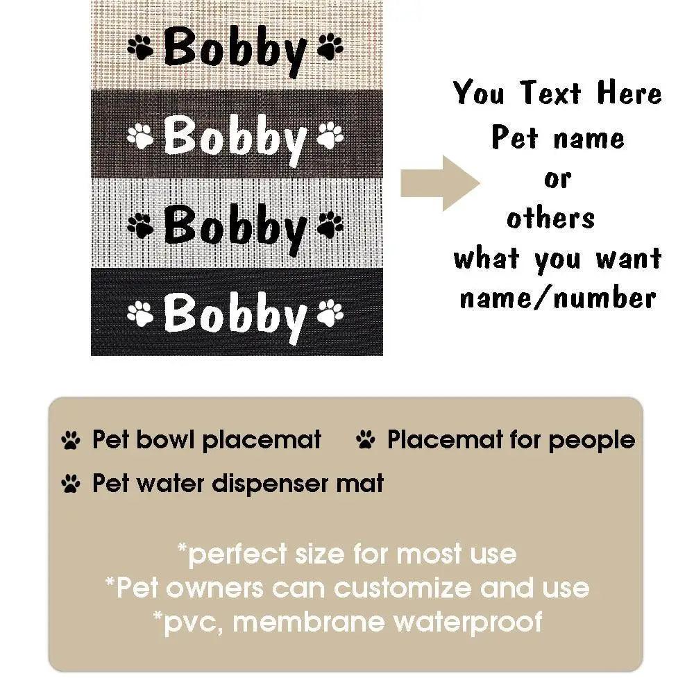 Durable Waterproof Pet Feeding Mat Water Cushion Non- Slip Personalized Pet Mat For Dog Cat Bowl Drinking Feeding Mat