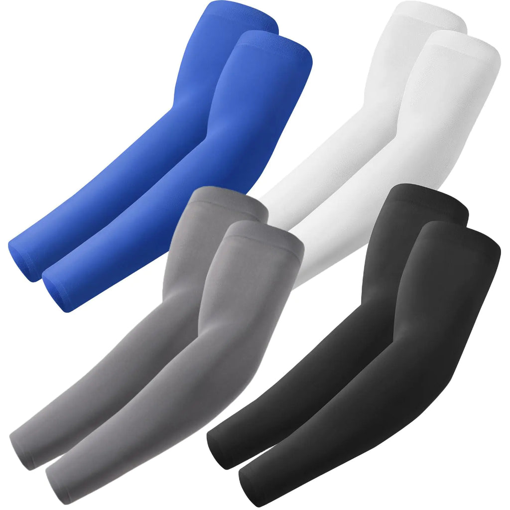 Arm Sleeves, Cooling UV Sun Protection Sports Compression for Men/Women 4 Pairs