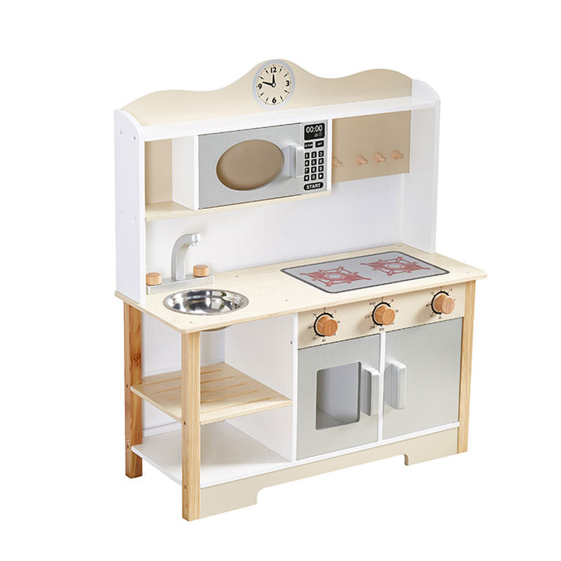 Childrens Pretend Play Toy Wooden Simulation Kitchen Set