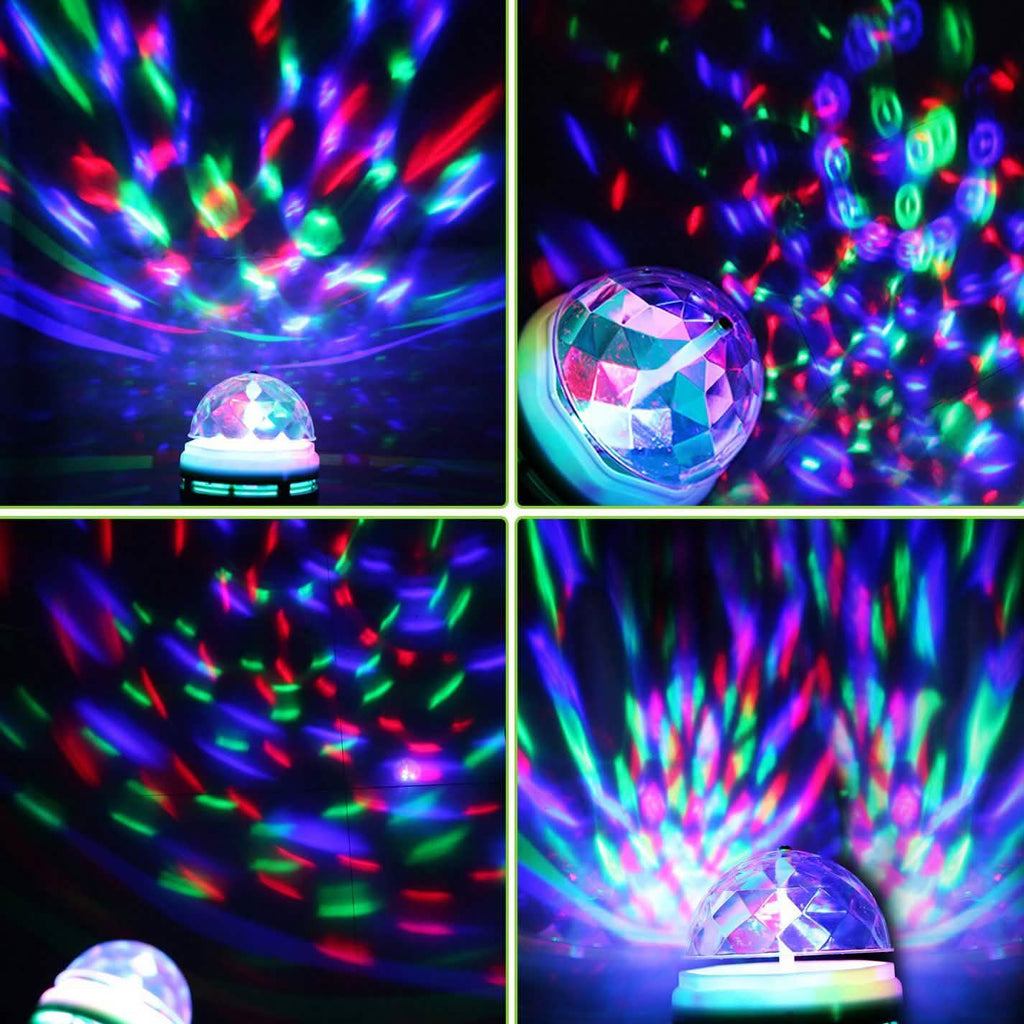 E27 3W Rotating RGB LED Light Bulb