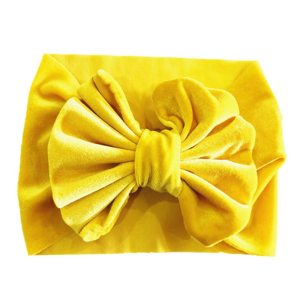 Childrens Multi-color Festive Velvet Headband With Stretchy Hair Accessory