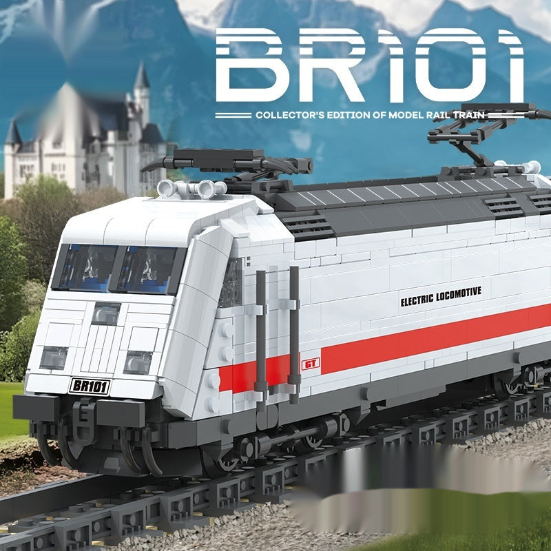 Steam Train Building Block Static Model Puzzle Assembly Toy
