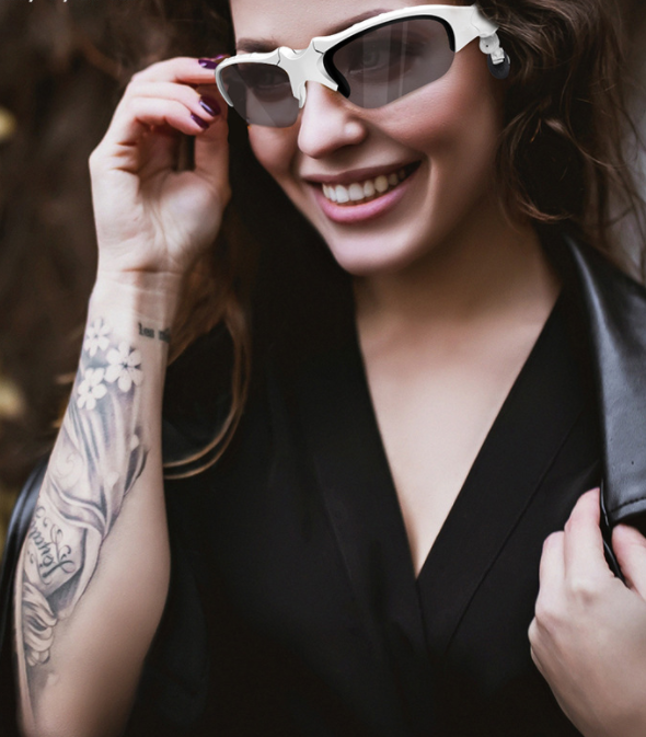 Bluetooth Audio Smart Glasses with Polarized UV400 Lenses | Wireless Stereo Music & Hands-Free Calling Sunglasses
