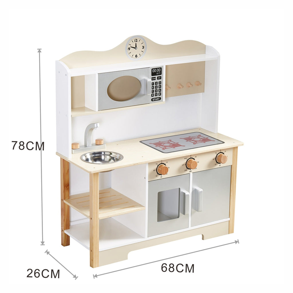 Childrens Pretend Play Toy Wooden Simulation Kitchen Set