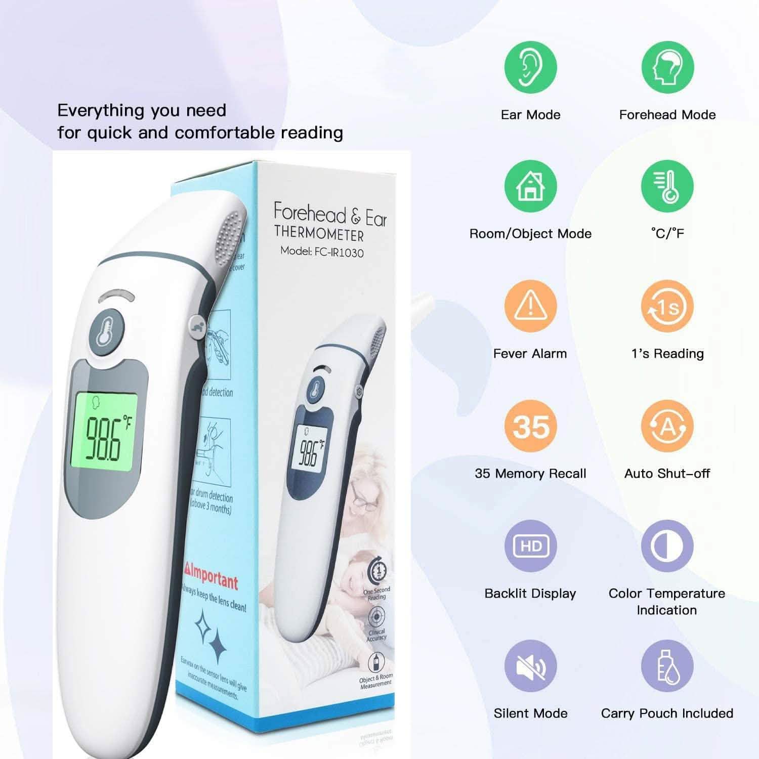 Ear Forehead Digital Infrared Thermometer - FC-IR1030