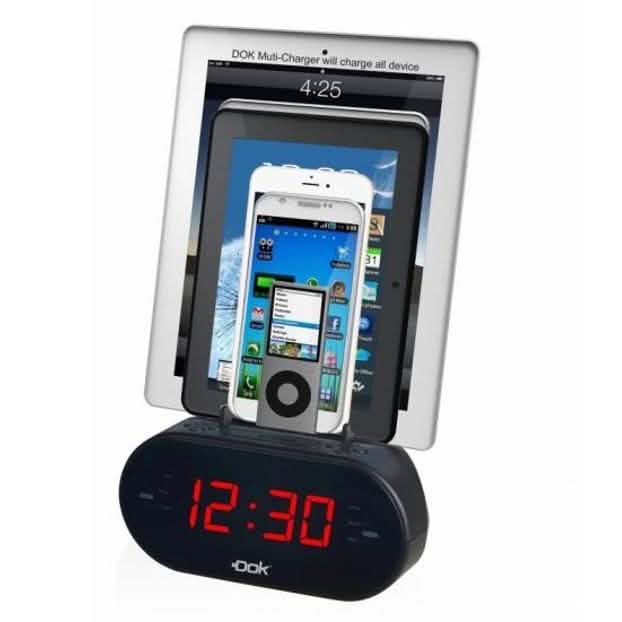Easy Dok Alarm Clock with Universal Smart Phone Cradle