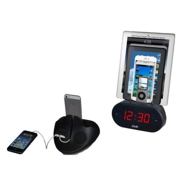 Easy Dok Alarm Clock with Universal Smart Phone Cradle