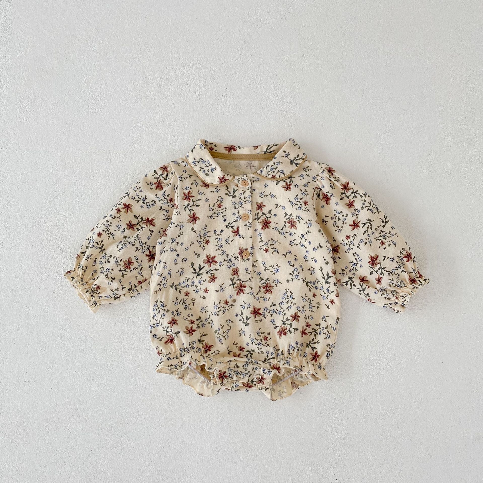 Baby Girl Cotton Print Romper Triangle Jumpsuit