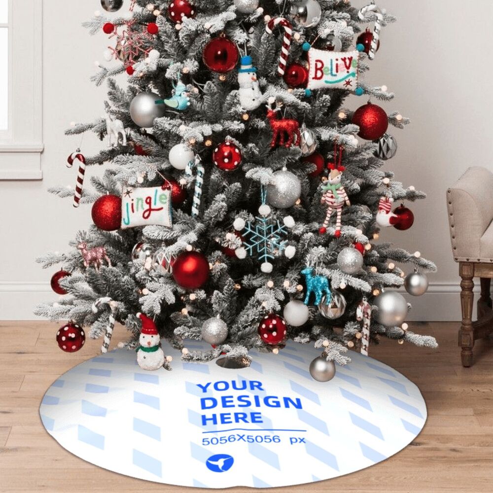 Create Your Own Glossy Textured Christmas Tree Thickened Apron