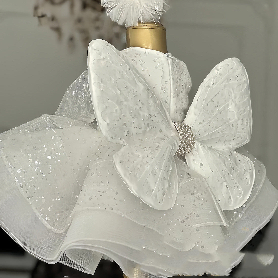 Children's Dress-year-old Girl White Western Style Girl's 61 Princess Dress