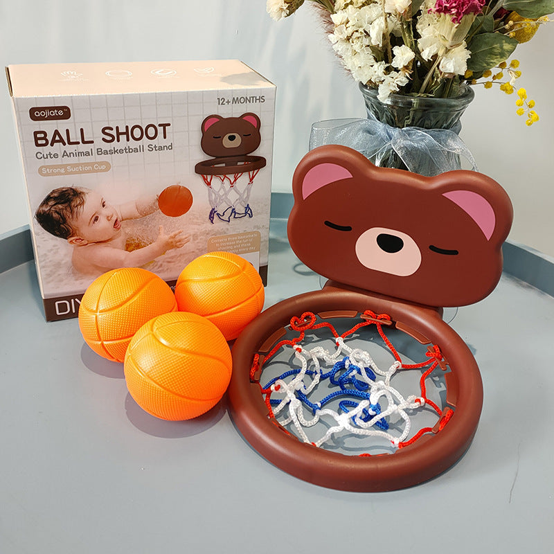 Water Play Toy Cartoon Mini Basketball Hoop For Bath Time