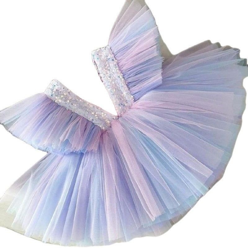Girls Fashion Temperament Umbrella Princess Dress