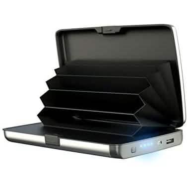 eCharge Wallet Deluxe Portable Power Bank and Credit Card Case