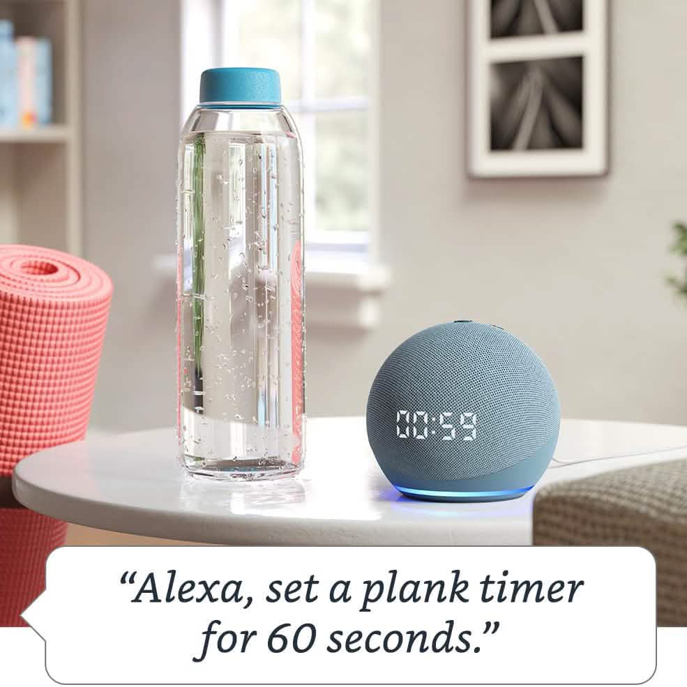 Amazon Echo Dot 4th Gen Smart speaker with clock and Alexa