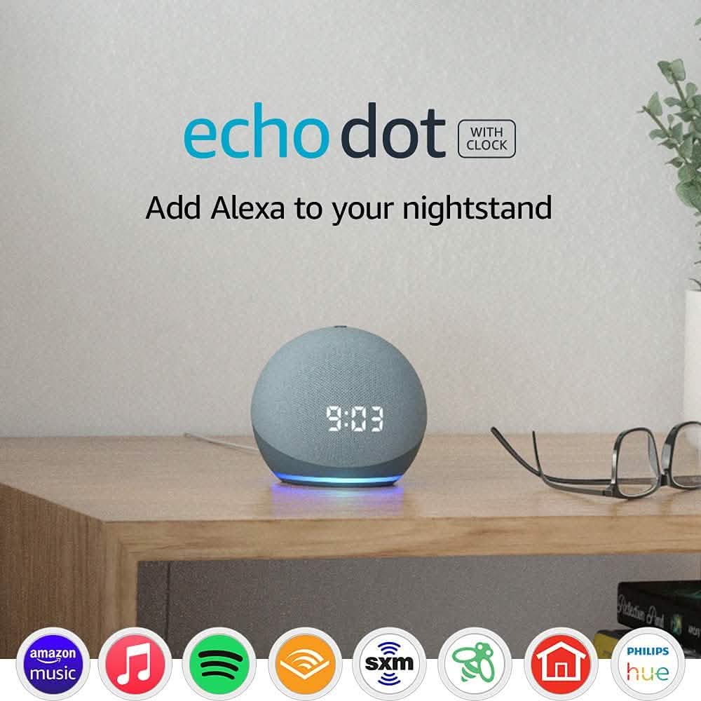 Amazon Echo Dot 4th Gen Smart speaker with clock and Alexa