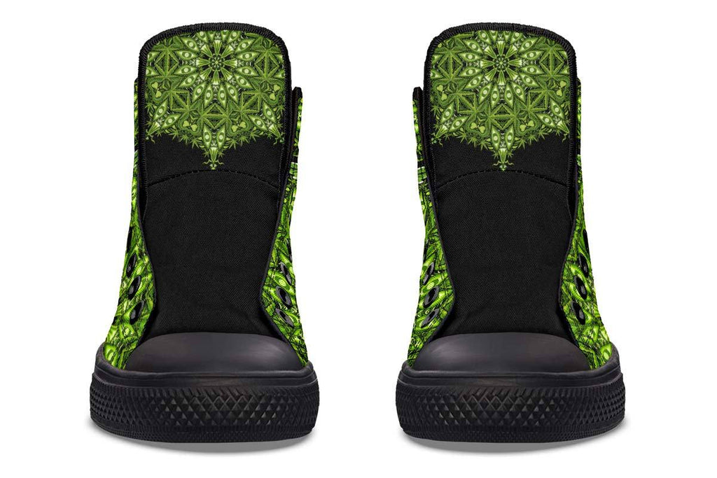 Printed Couple High Top Canvas Shoes