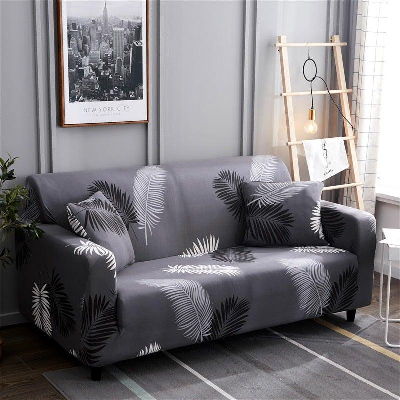Elastic Sofa Covers for Living Room Stretch Slipcovers Sectional Couch Cover L Shape Corner Armchair Cover 1/2/3/4 Seater Slipcovers Elastic Stylish Printed Sectional Sofa Furniture Protector For Living Room