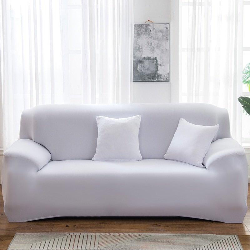 Elastic Solid Color Sofa Cover Spandex Modern All-inclusive Sofa SlipCover for living Room Stretch Couch Covers 1/2/3/4 Seater Sofa Cover Furniture Protector Couch Soft with Elastic Bottom Anti-Slip Foam Kids