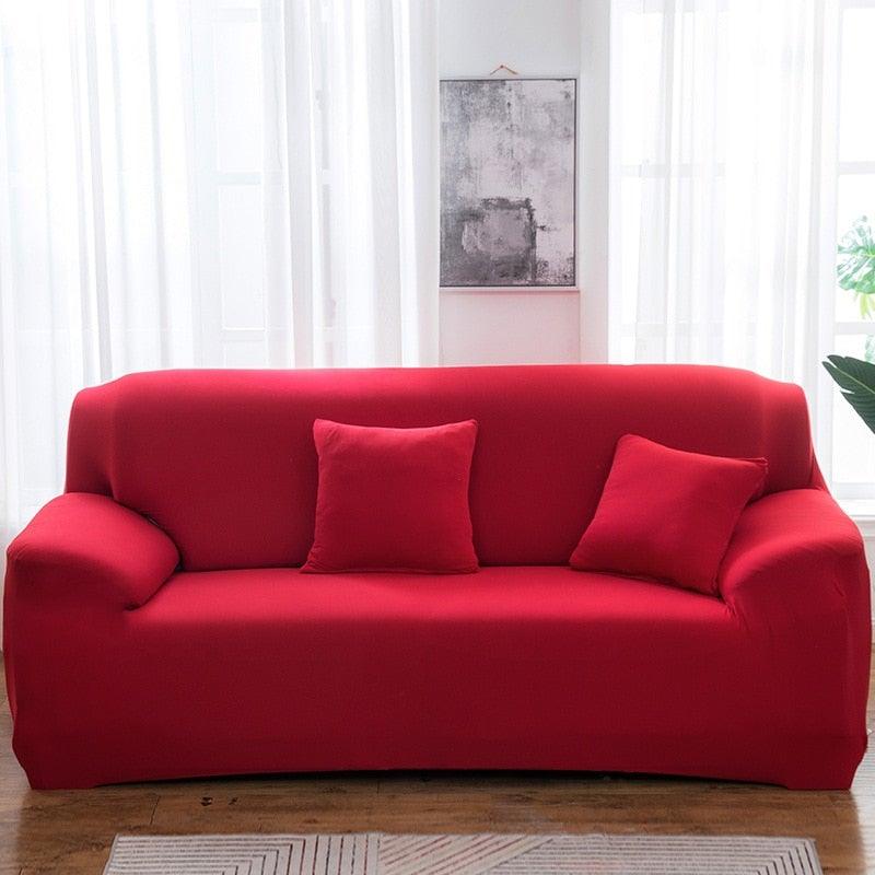 Elastic Solid Color Sofa Cover Spandex Modern All-inclusive Sofa SlipCover for living Room Stretch Couch Covers 1/2/3/4 Seater Sofa Cover Furniture Protector Couch Soft with Elastic Bottom Anti-Slip Foam Kids