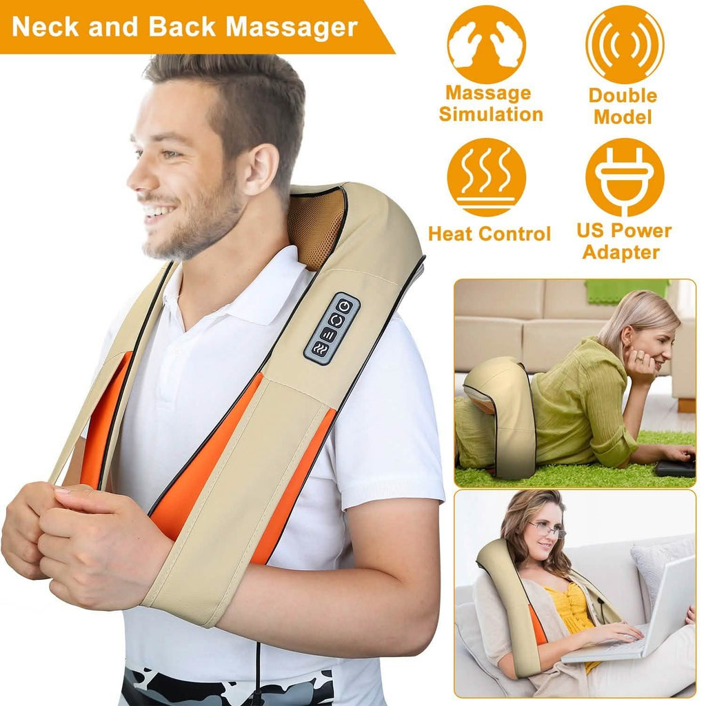 Electric Back Massage Cape with Heat Deep Tissue 3D Kneading Massage