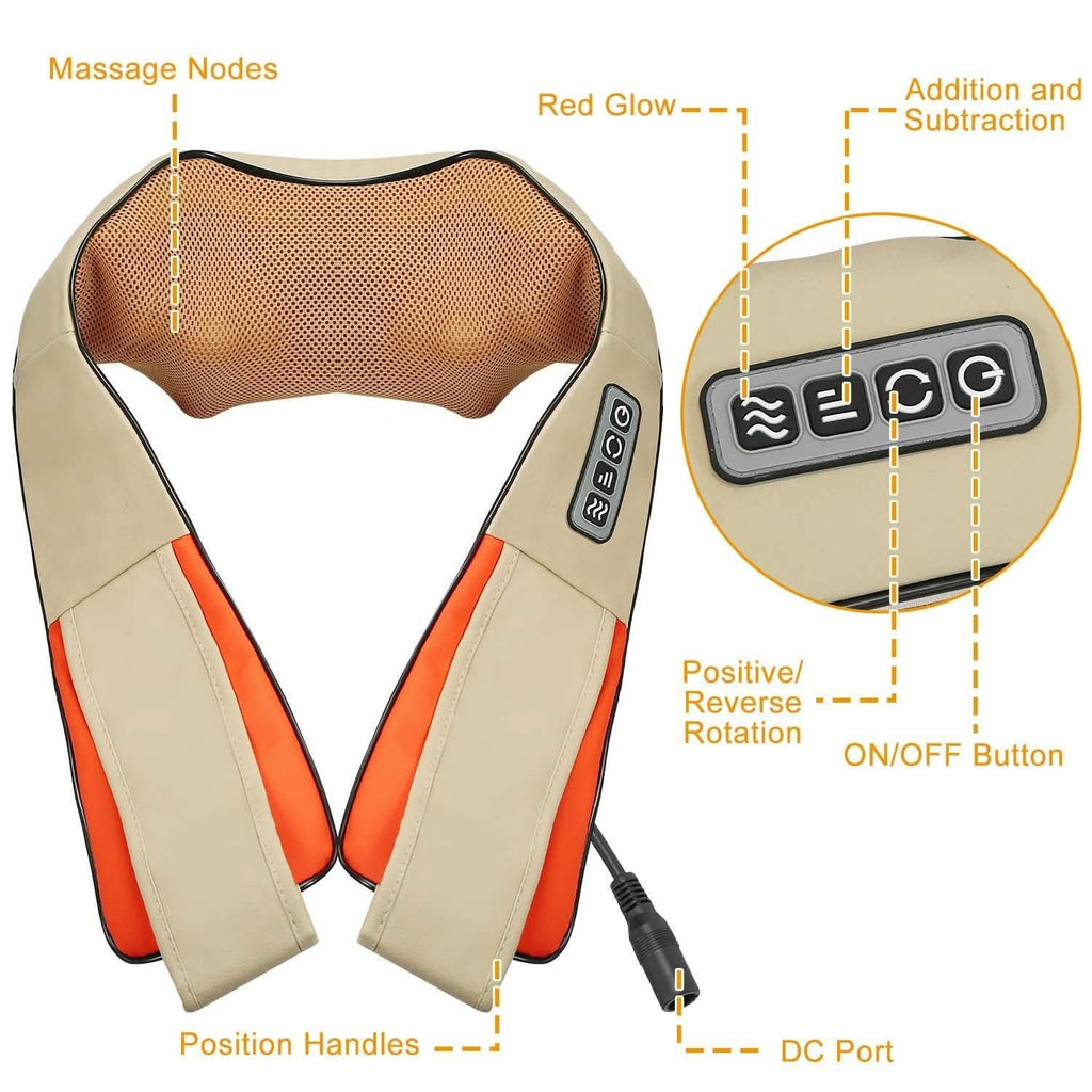 Electric Back Massage Cape with Heat Deep Tissue 3D Kneading Massage