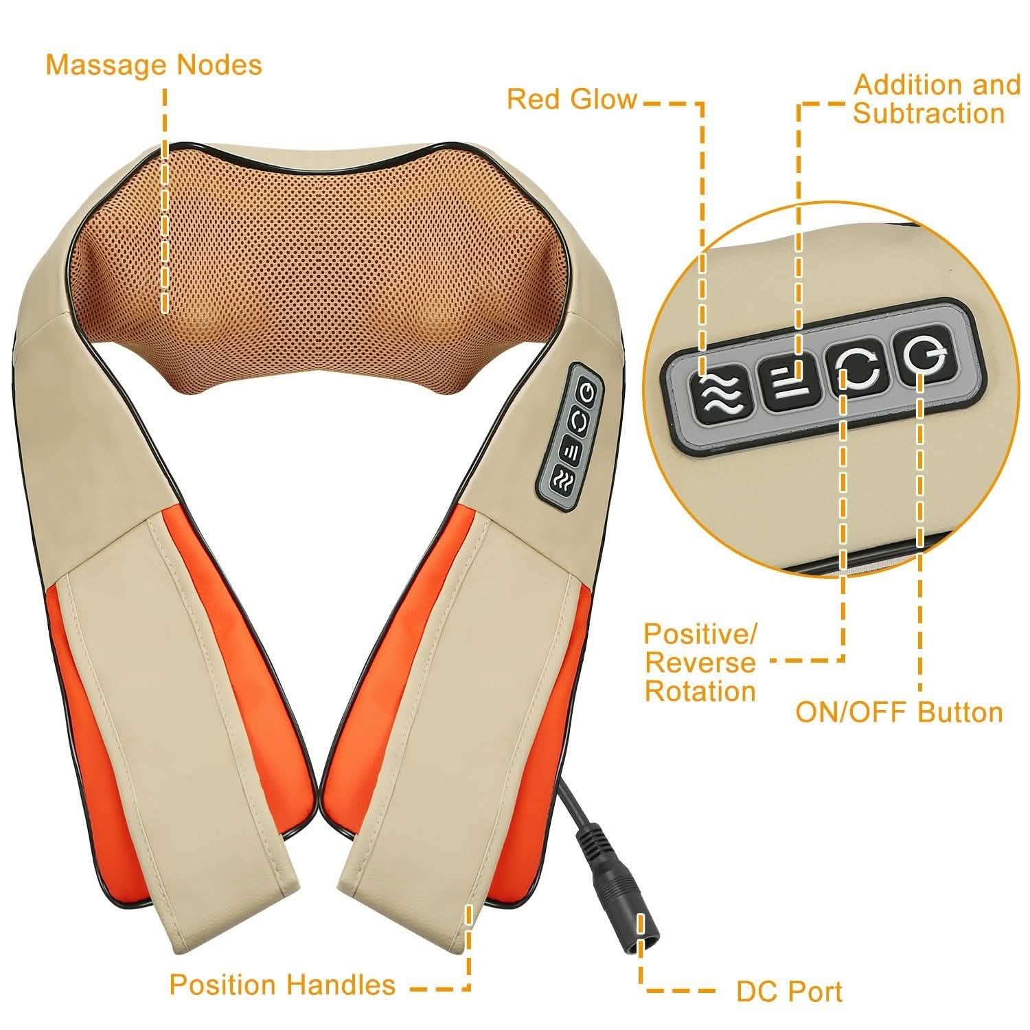 Electric Back Massage Cape with Heat Deep Tissue 3D Kneading Massage