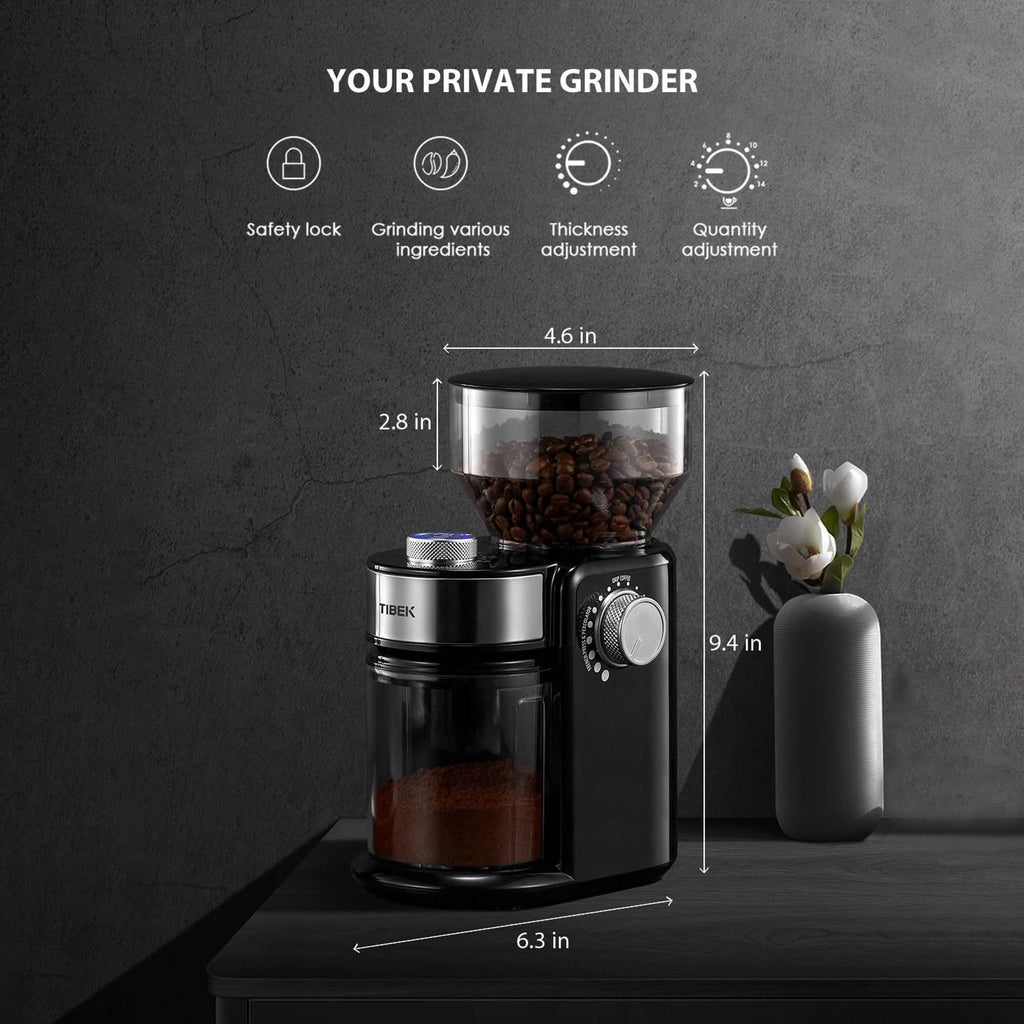 Electric Burr Coffee Grinder with 18 Settings