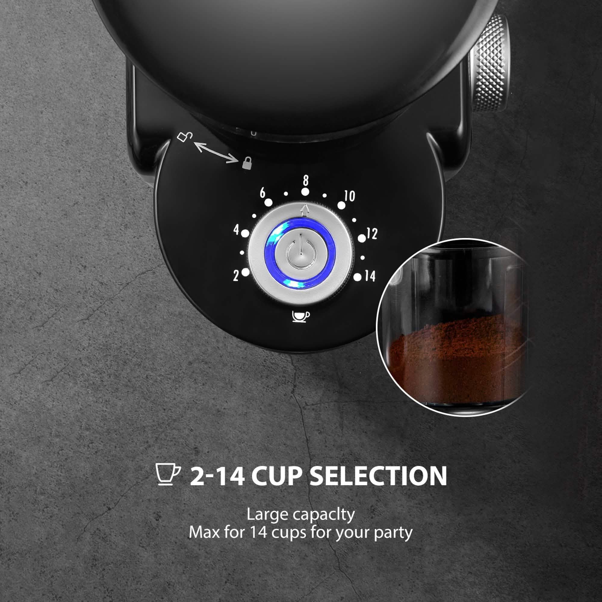 Electric Burr Coffee Grinder with 18 Settings