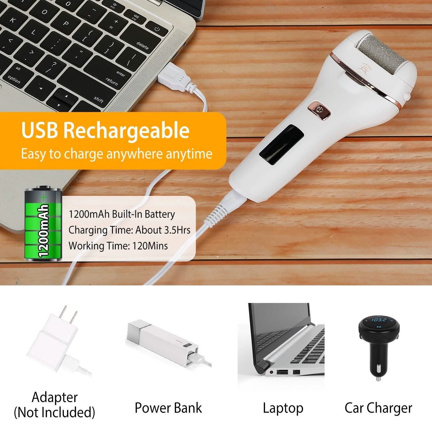 Electric Callus Remover USB Rechargeable Foot Scrubber