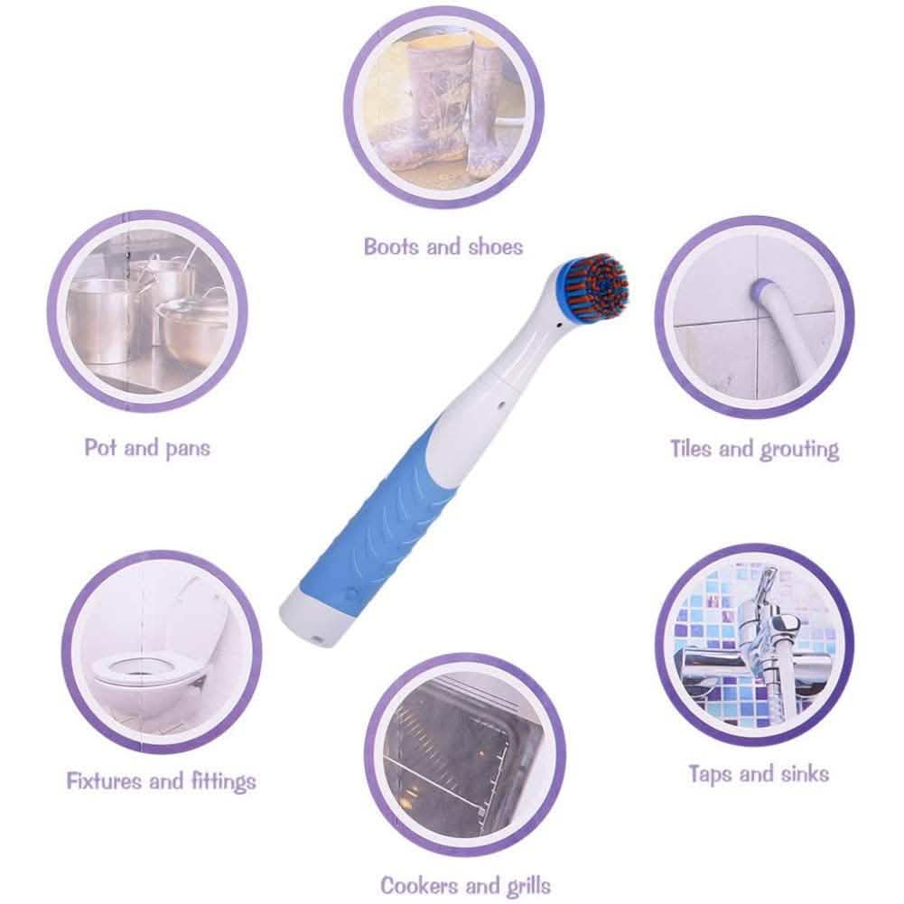 Electric Cleaning Brush with Household All Purpose 4 Brush Heads