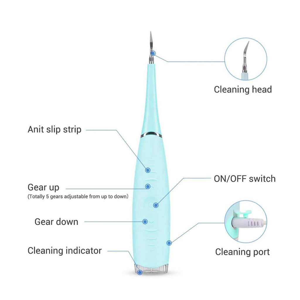 Electric Dental Scaler Tartar Calculus Plaque Tooth Stains Remover Tool
