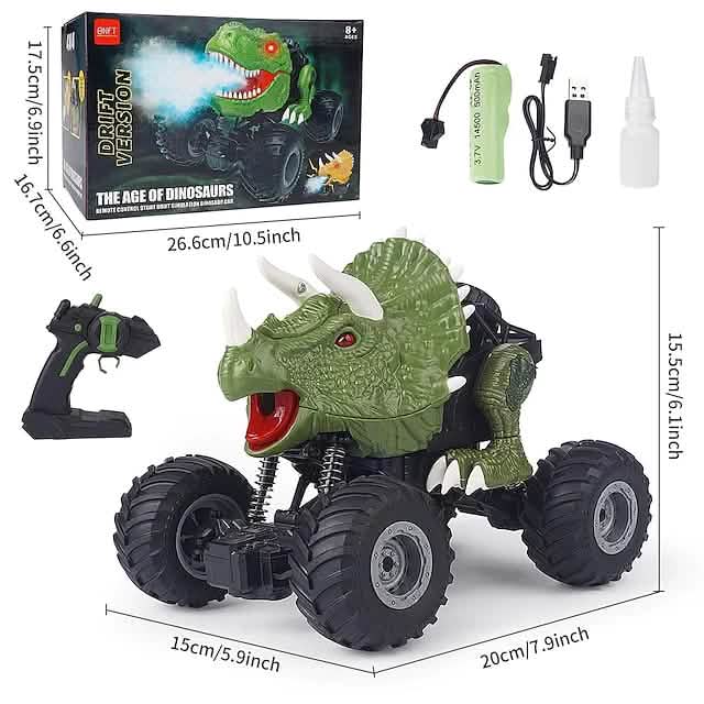 Electric Dinosaur Remote Control Spray Stunt Car