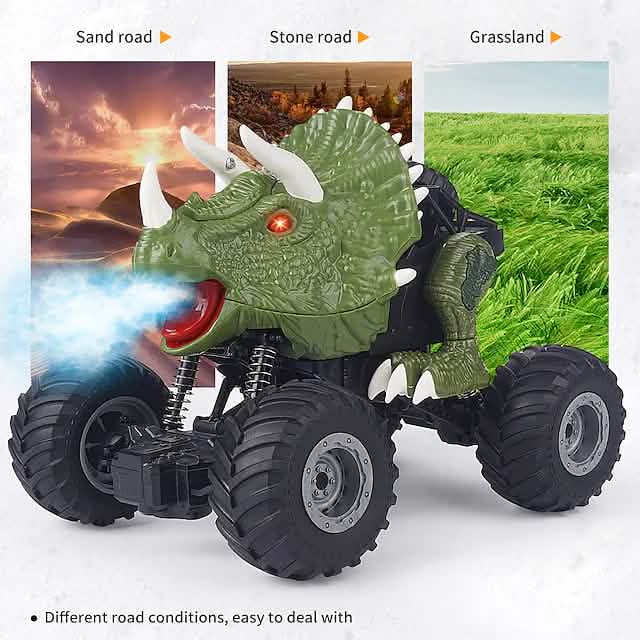 Electric Dinosaur Remote Control Spray Stunt Car