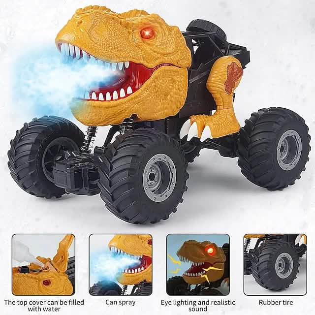 Electric Dinosaur Remote Control Spray Stunt Car