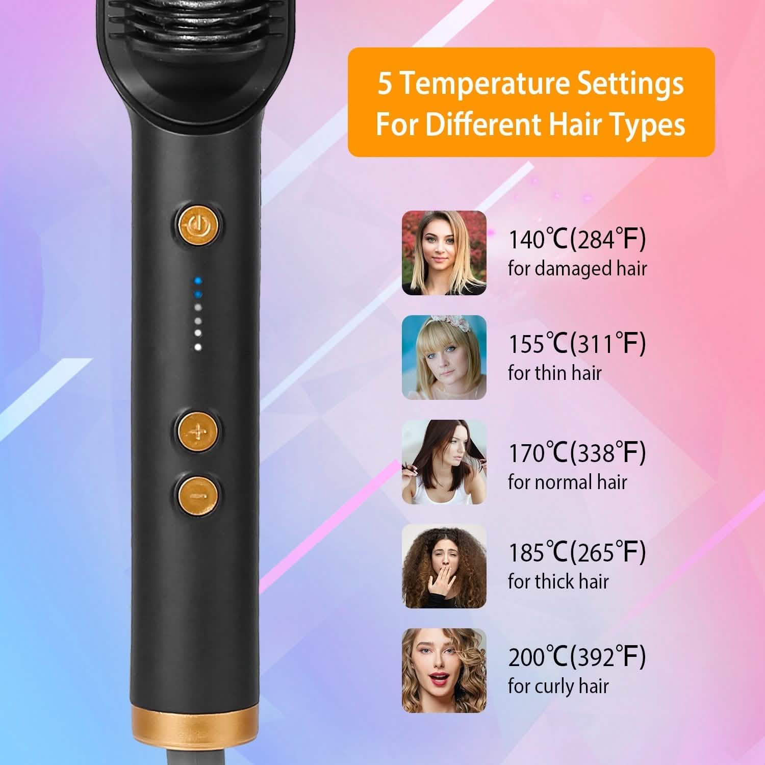 Electric Hair Straightener Brush