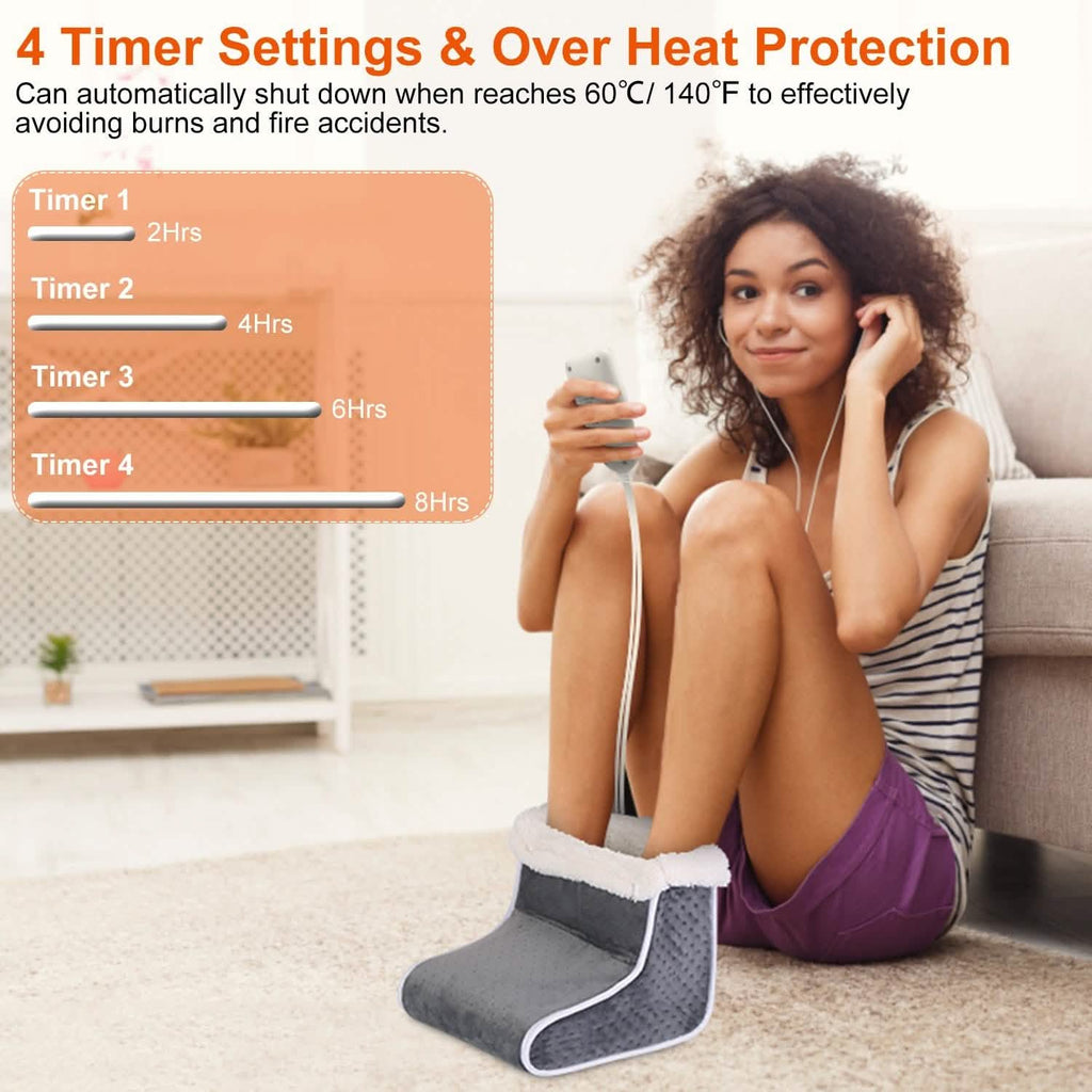 Electric Heated Foot Warmer with 6 Level Heating 4 Level Timing