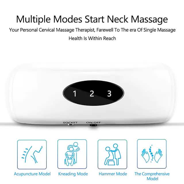 Electric Neck Massager and Pulse Back 6 Modes Power Control