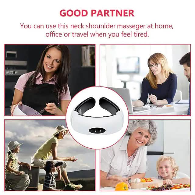 Electric Neck Massager and Pulse Back 6 Modes Power Control