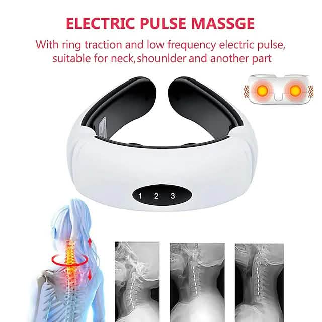Electric Neck Massager and Pulse Back 6 Modes Power Control
