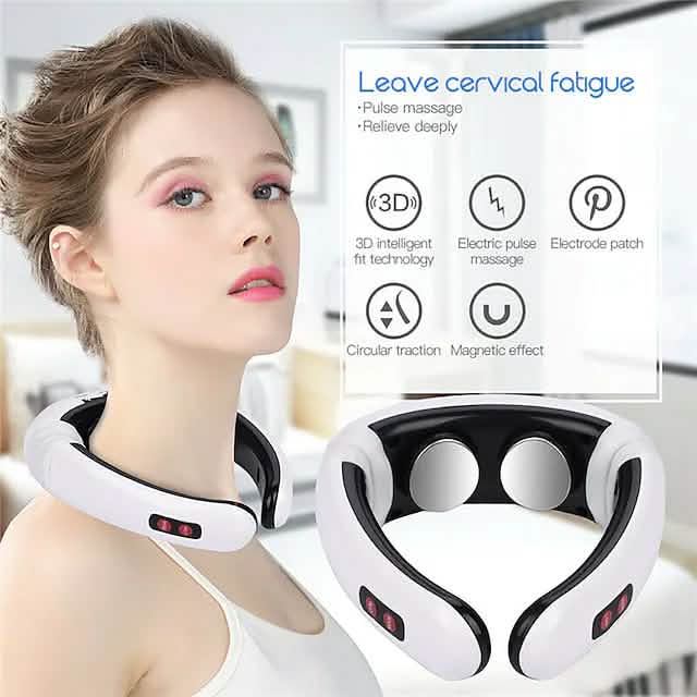 Electric Neck Massager and Pulse Back 6 Modes Power Control