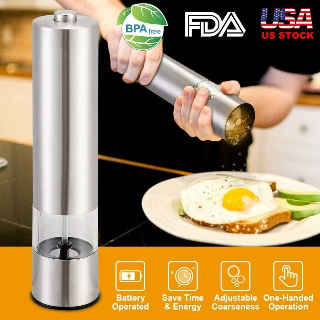 Electric Salt Pepper Grinder with Light Adjustable Coarseness