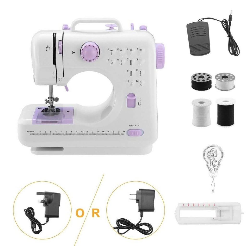 Electric Sewing Machine 12 Stitches with Foot Pedal