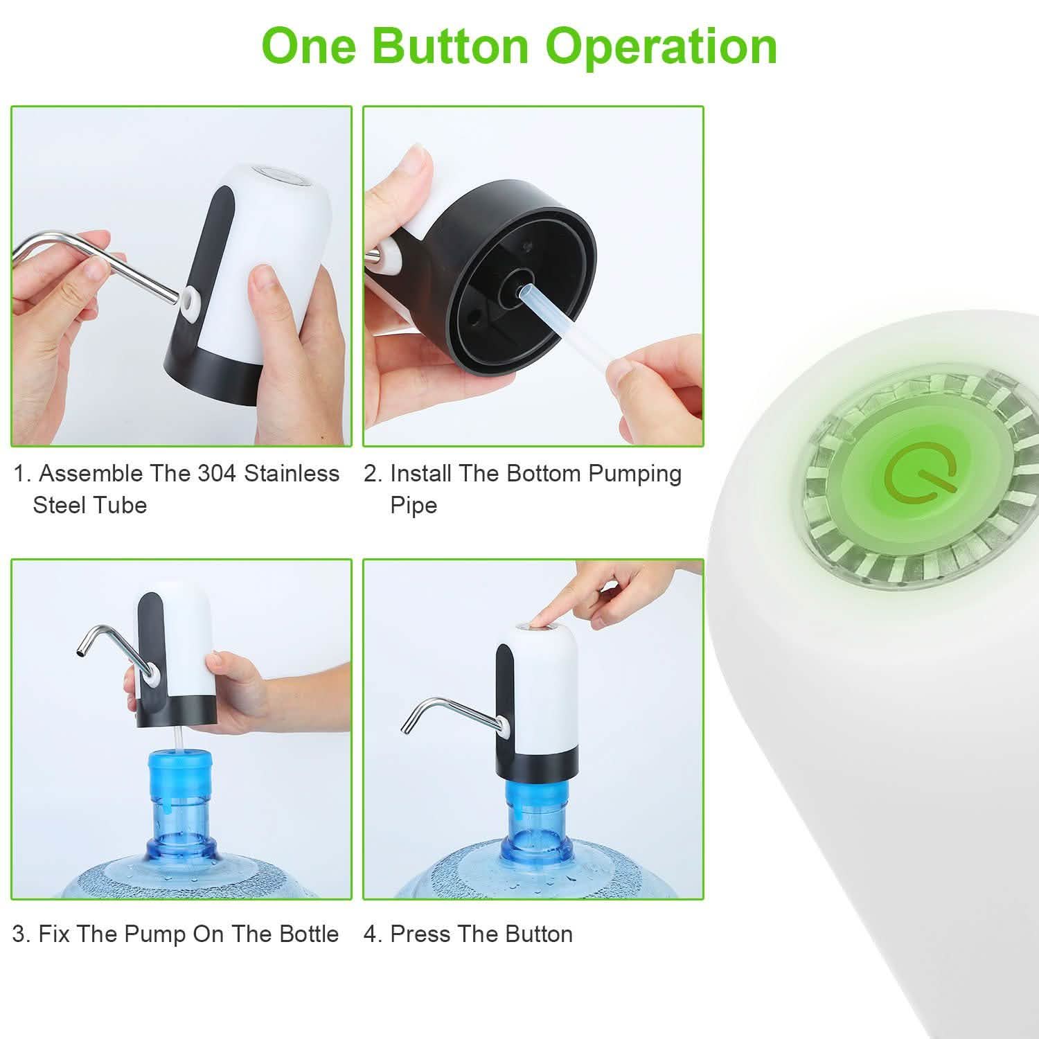 Electric Water Bottle Dispenser Rechargeable Automatic Drinking Water Bottle Pump