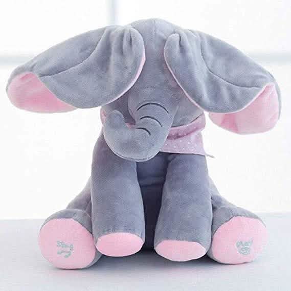 Electronic Talking Singing Blinking Eyes Elephant Plush Toy