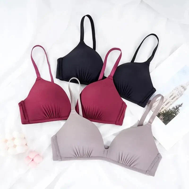 Elegance Seamless Bras for Women Push Up Bras No Wire Brassiere A B Cup Underwear Sexy Bra Three Quarters(3/4 Cup) Bras For Ladies