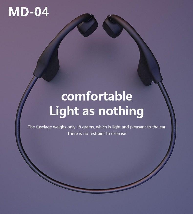 Elegant Black Headphones Wireless Earphones For Workouts And Running Bluetooth Headphones With Mic Grey Bluetooth 5.0 Bone Conduction Earphone Waterproof Sport Headphone Bluetooth Headsets Wireless Headphones Music Handsfree Design