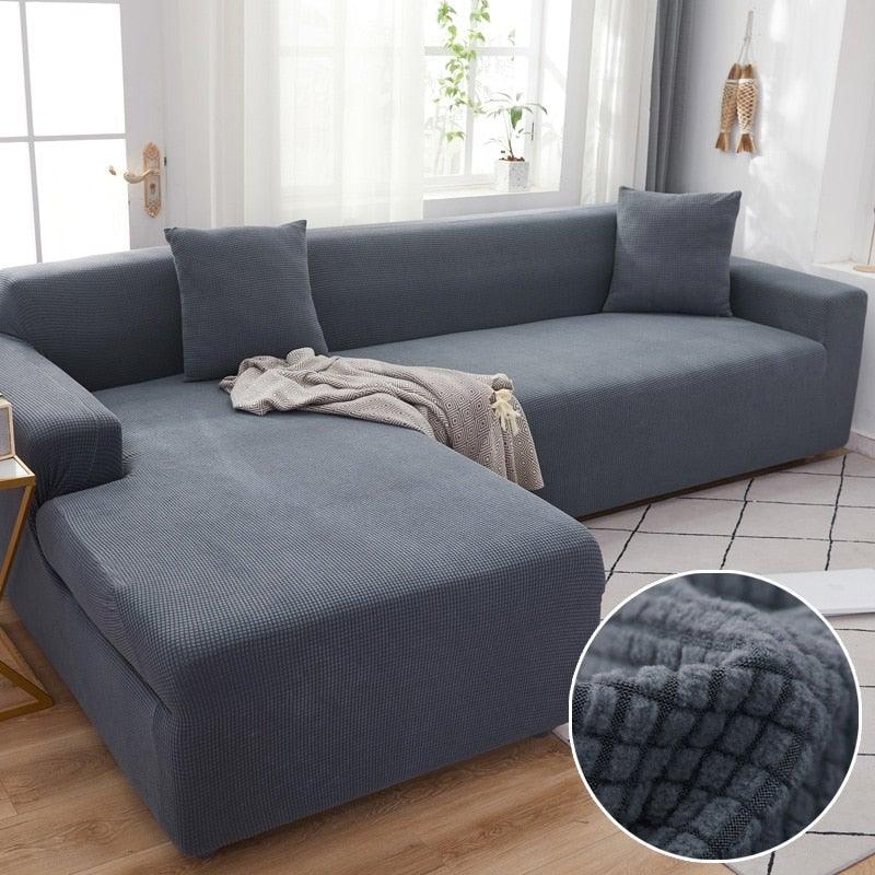 Elegant Elastic Sofa Covers Set for Living Room Chaise Lounge L Shape Corner Stretch Couch Armchair Slipcover Furniture Protector Shaped Sofa Cover Sectional Couch Cover for Living Room Fabric Chaise Lounge Slipcover