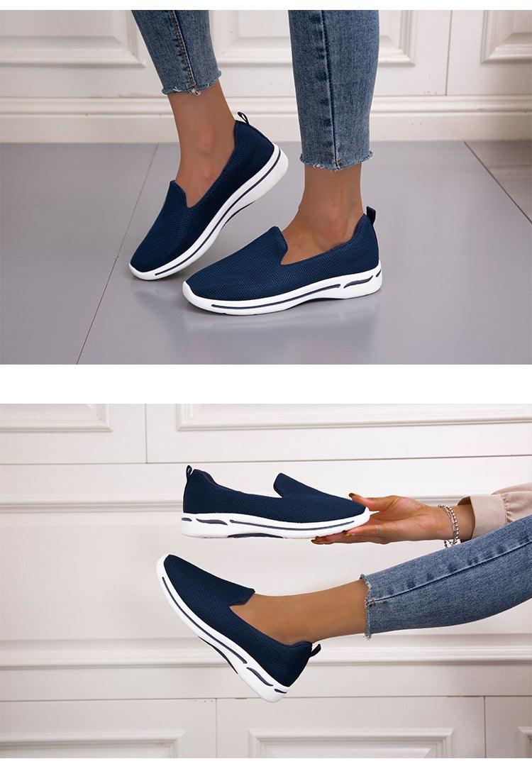 Elegant Light Espadrilles Women Running Breathable Mesh Slip-On Shoes Women Mesh Running Casual Slip On Flats Comfortable Walking Casual Espadrilles